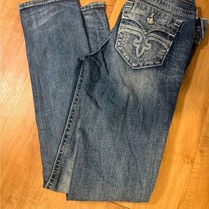 Rock Revival Women's Blue Straight Leg Jeans , Alivia, NWOT 28x32